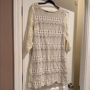 Elegant White Lace Dress